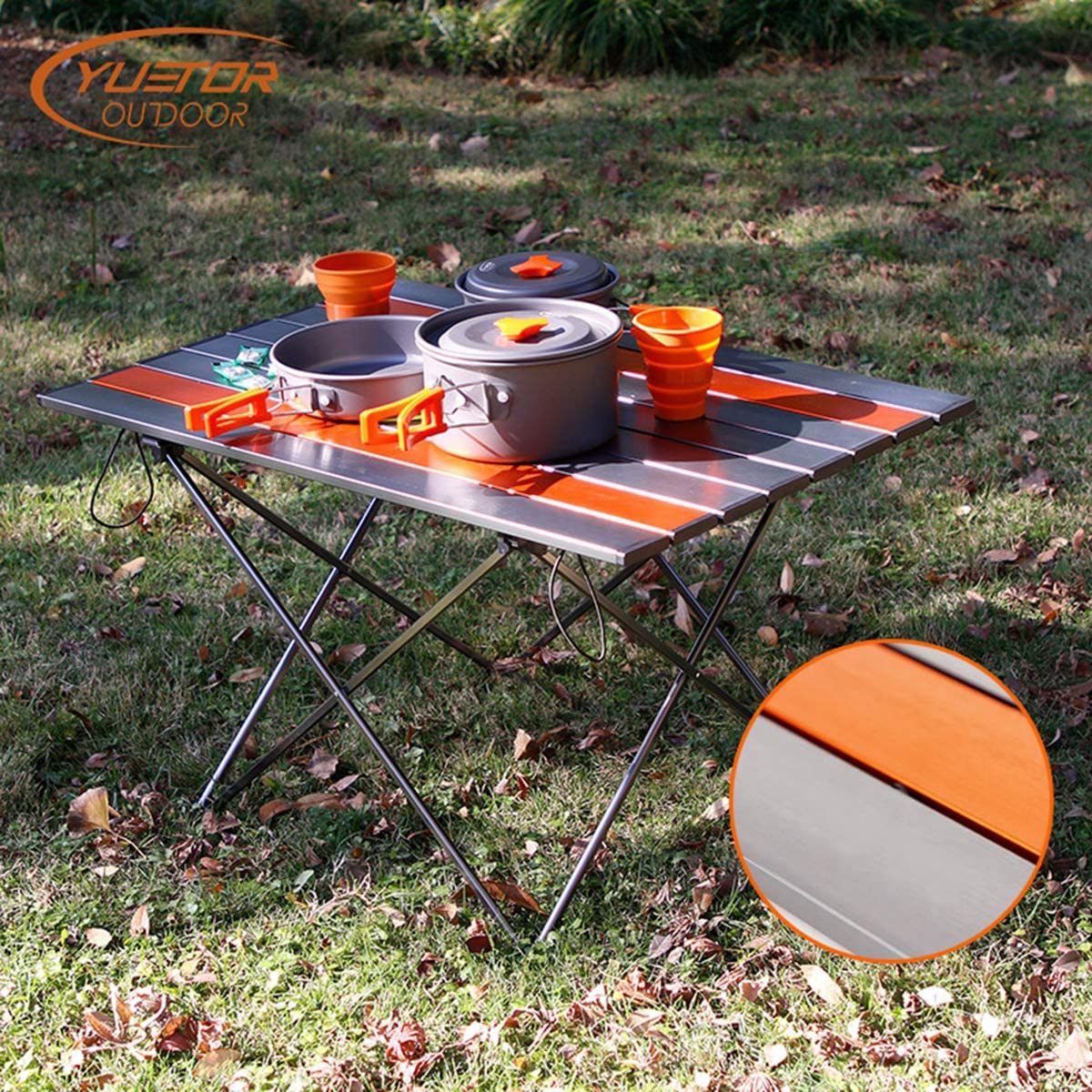 LFGUD folding table with carry bag ready for car trips.