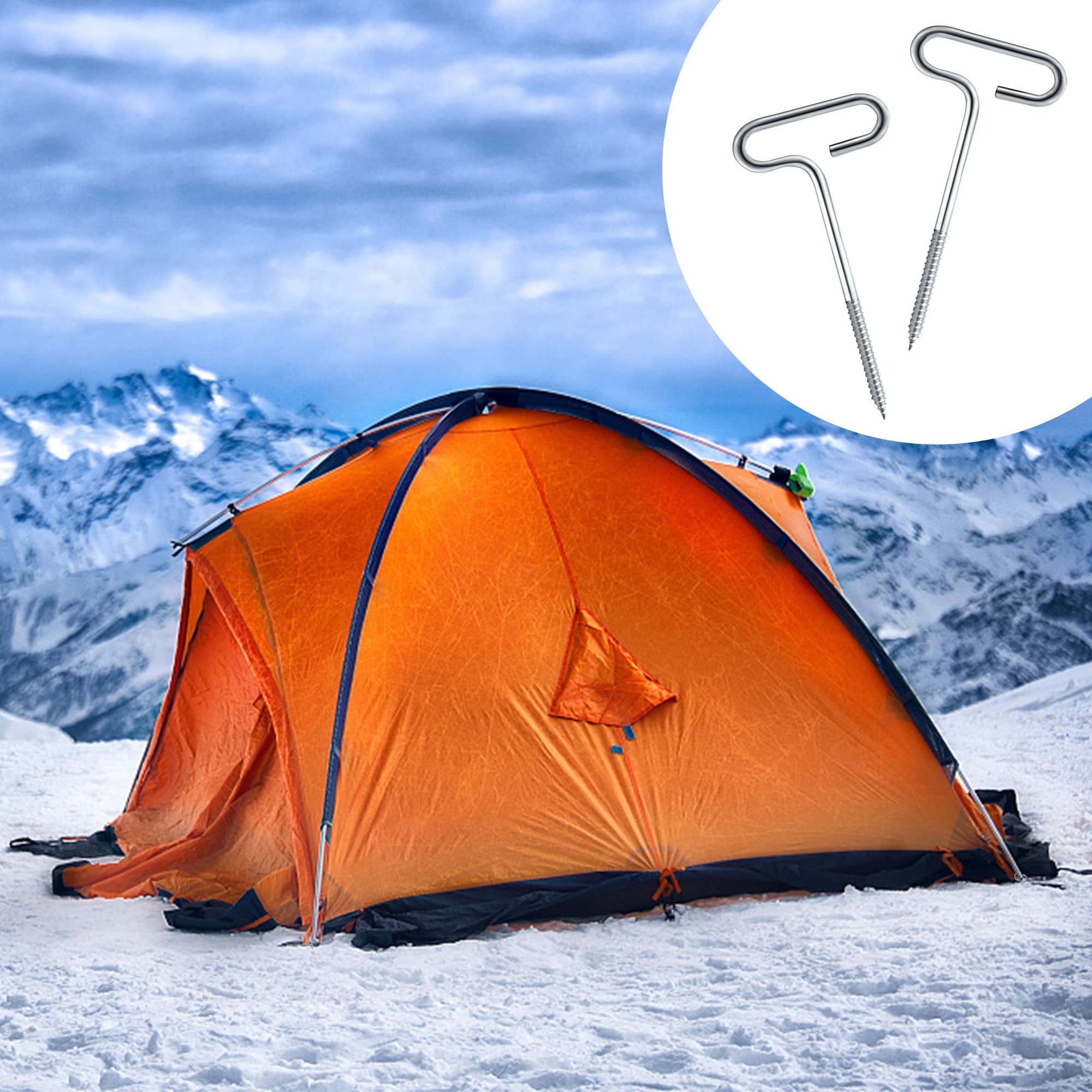 Carbon steel ice anchor nails