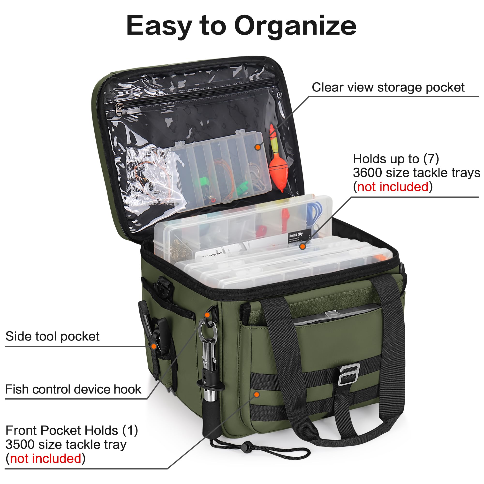 LGAG 30L side-pockets image highlights fast-access tools and tackle.