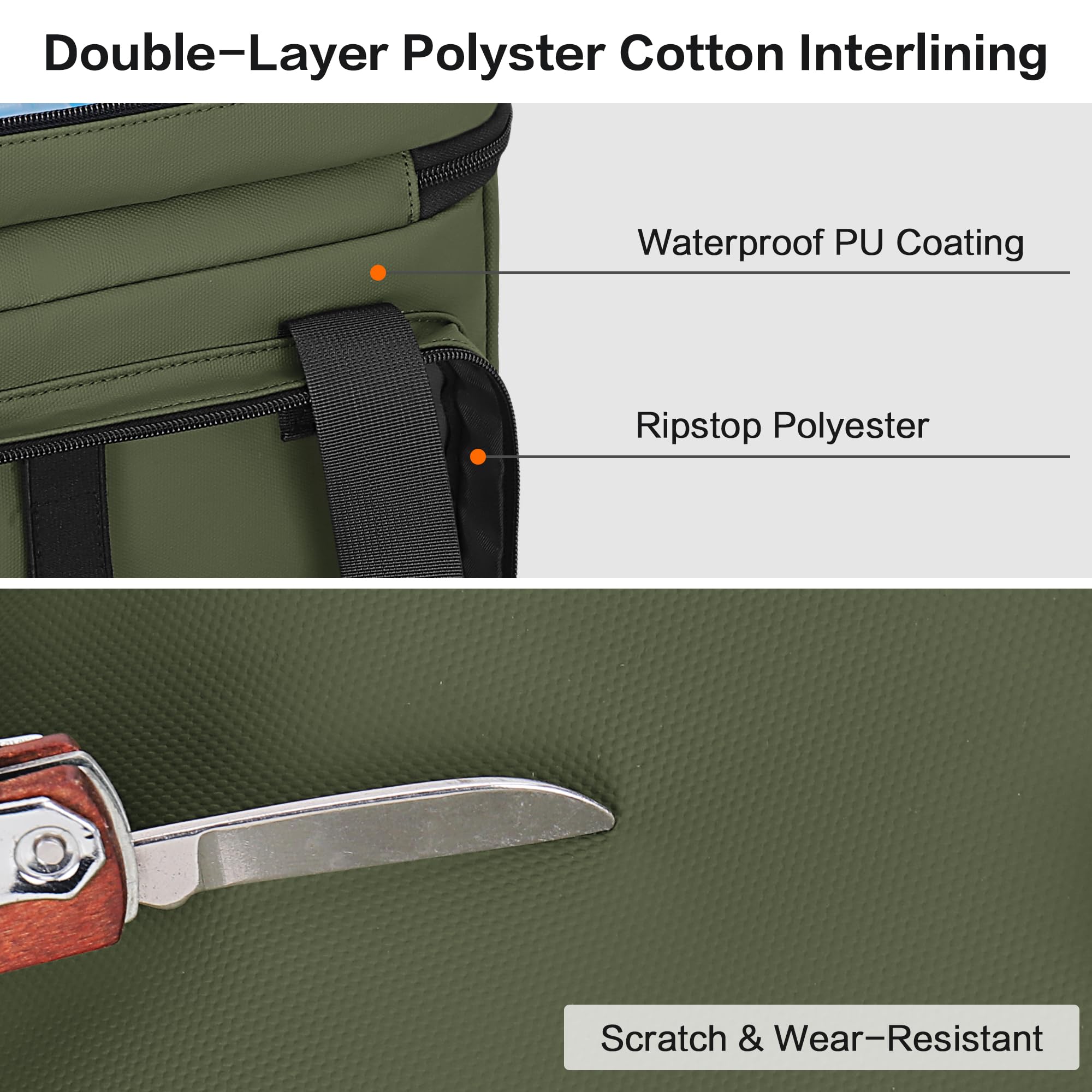 LGAG 30L waterproof-material shot demonstrates rugged fabric and protective coating.