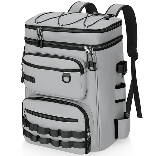 LGAG Fishing Backpack with 30L capacity shown from side