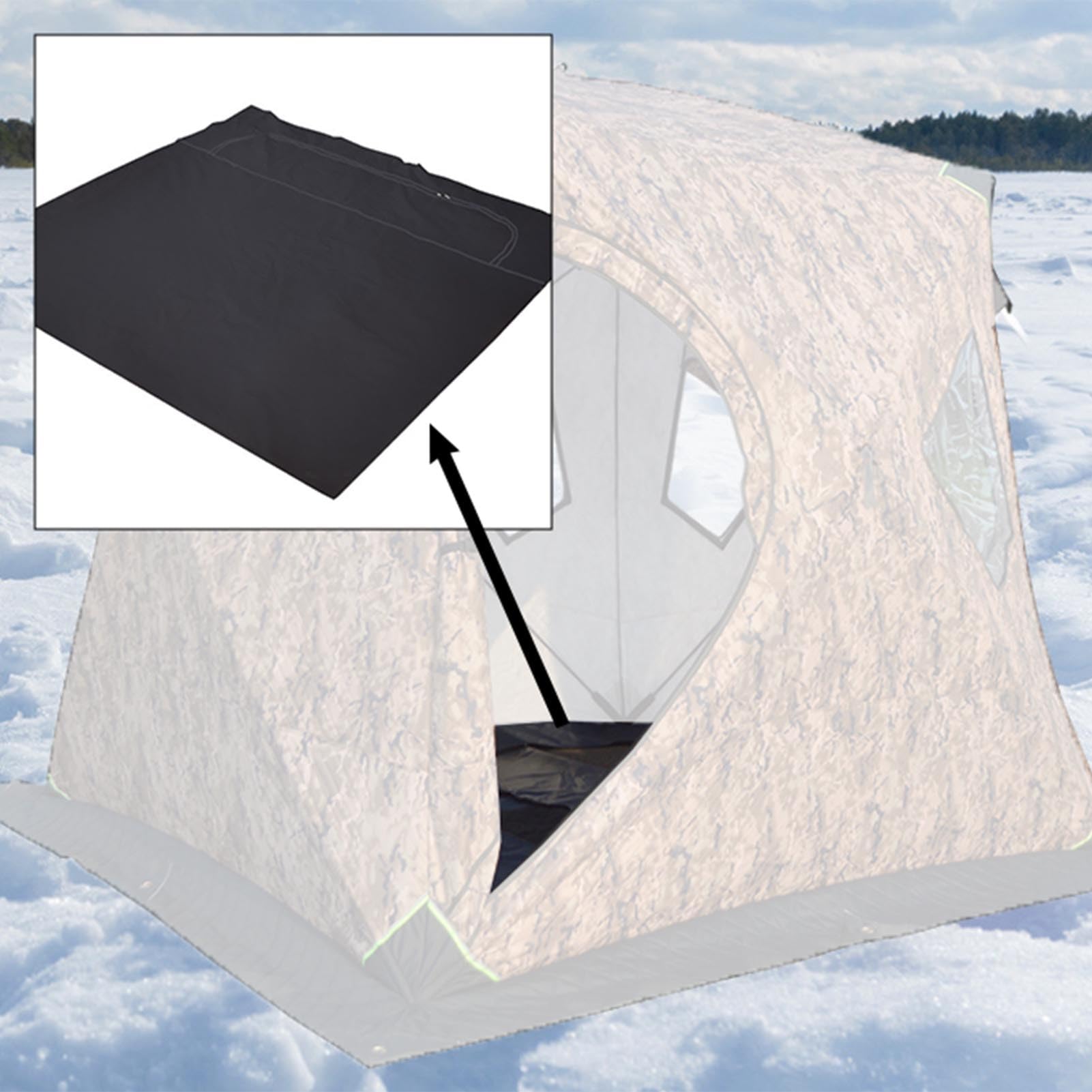 LGHQGHXF anti-slip bottom keeps mats secure on ice.
