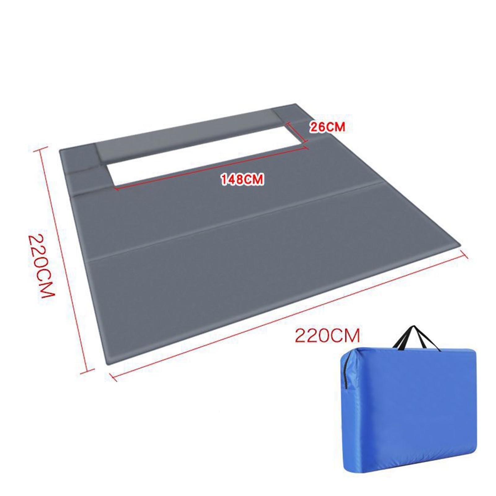 LGHQGHXF thickened ice fishing tent floor mat folded for compact storage