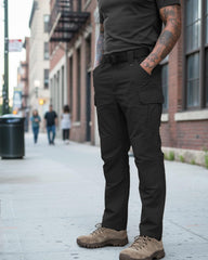 LGNTBE mens cargo work pants side pockets enabling tool organization on site.