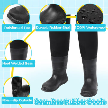 LHG insulated rubber boots offer warmth and traction for cold water days