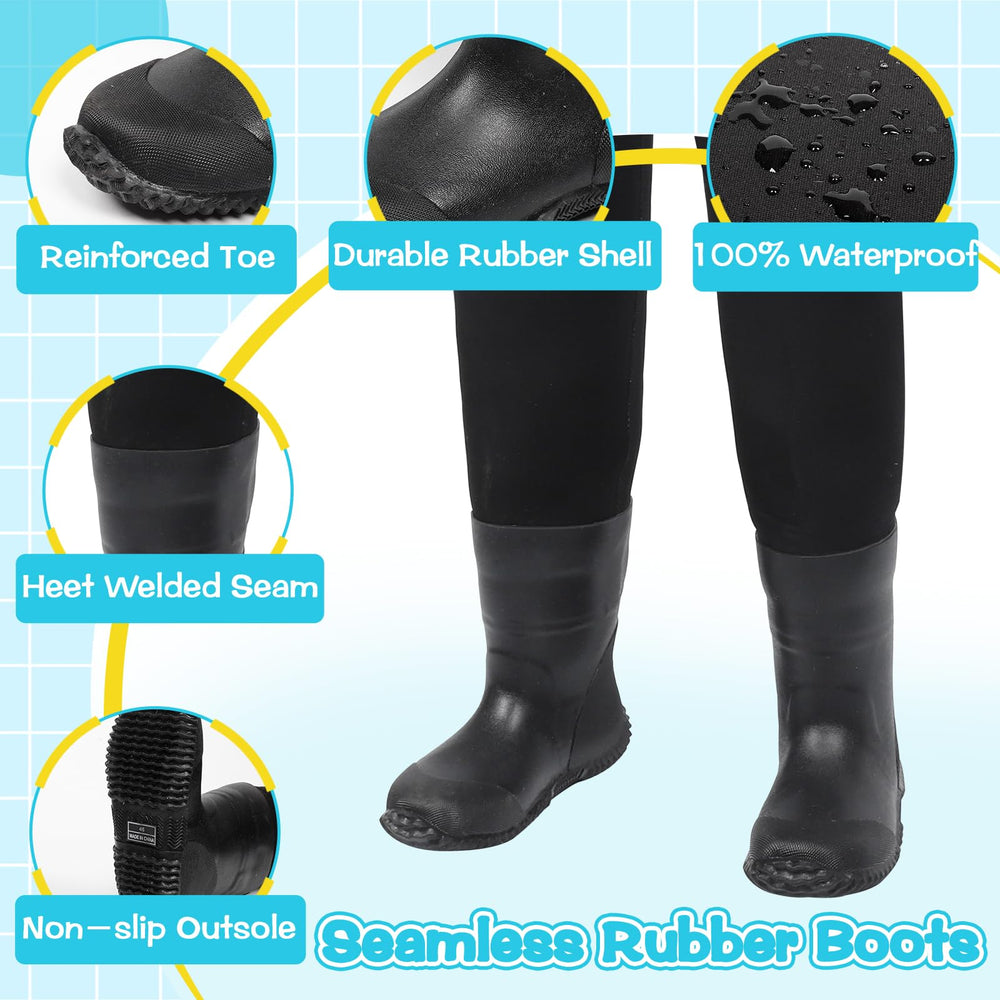 LHG insulated rubber boots offer warmth and traction for cold water days
