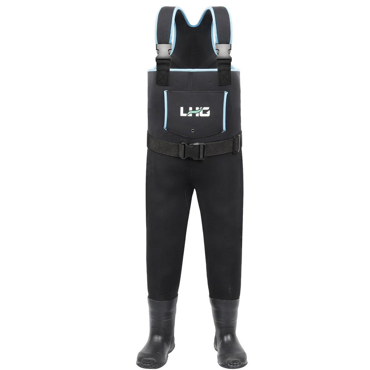LHG kids waterproof neoprene chest waders keep young anglers dry during fishing trips