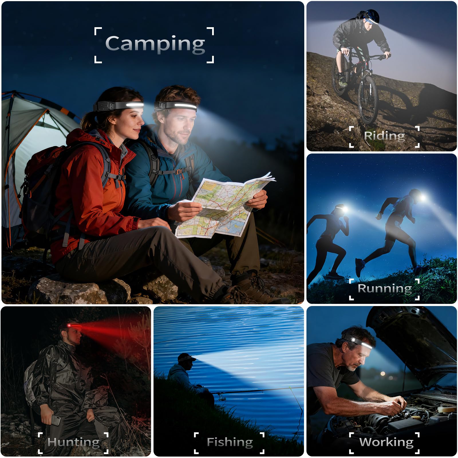 LHKNL foldable headlamp slips into pockets for quick access.