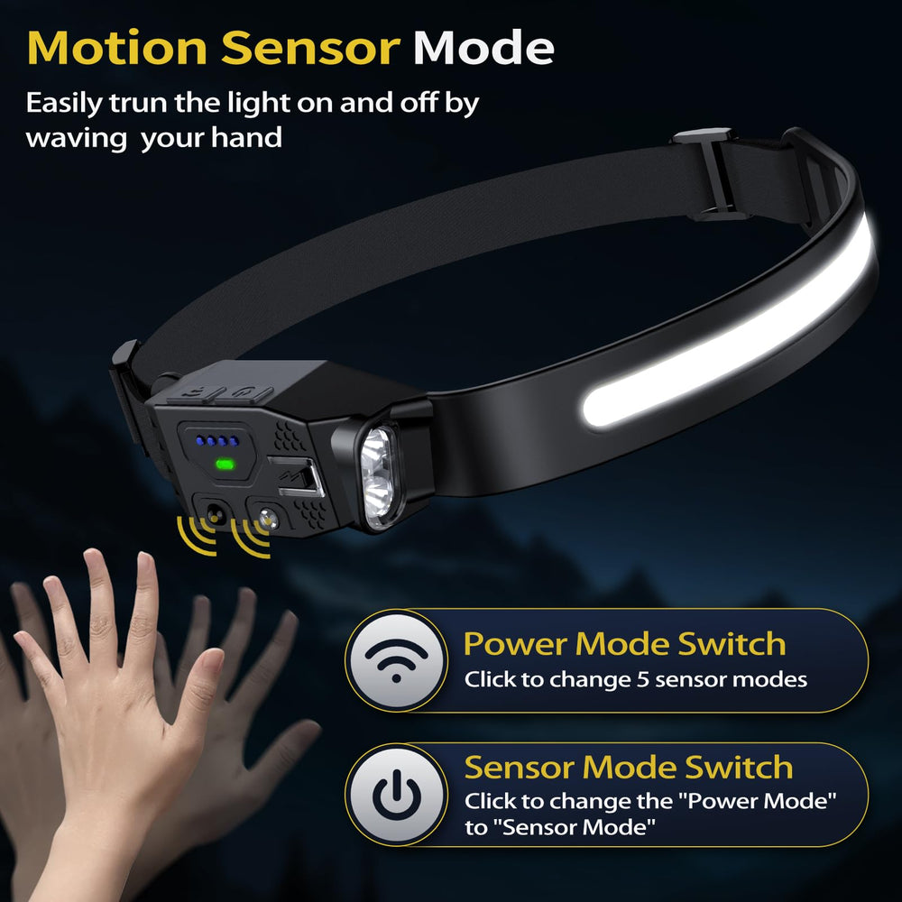 LHKNL headlamp red light mode supports night vision and wildlife observation.