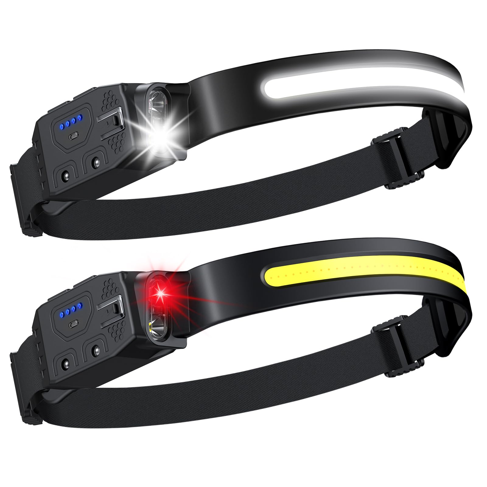 LHKNL rechargeable headlamp wide beam 230 focuses on wide-area visibility for camping and repairs.