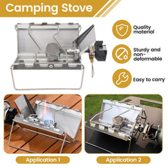 Lhnjimrsy Stabilizing Furnace in use delivering focused heat for outdoor meals.