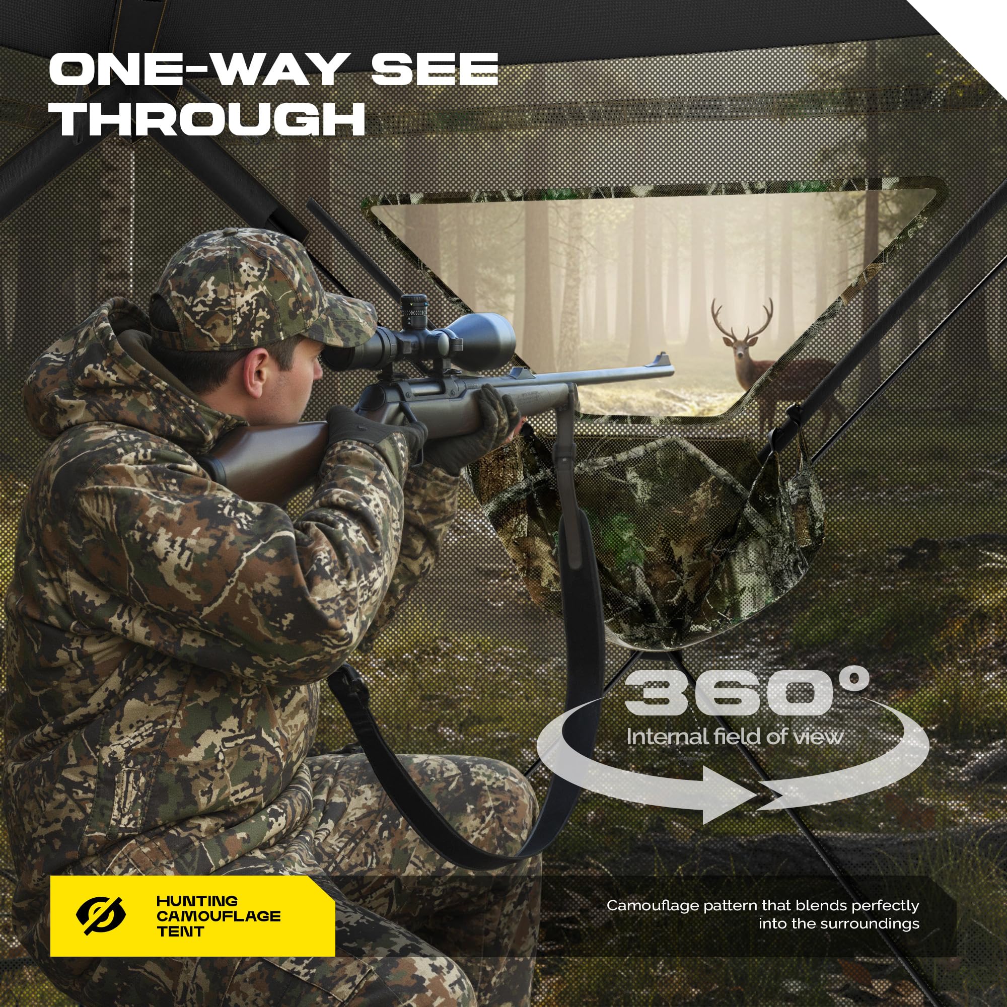 LHUTOR camouflage pattern helps blend into field and forest surroundings