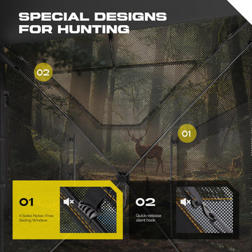 LHUTOR hunting blind all-weather durability withstands wind and rain on hunts