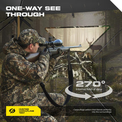 LHUTOR hunting blind camouflage pattern blends with terrain for natural concealment