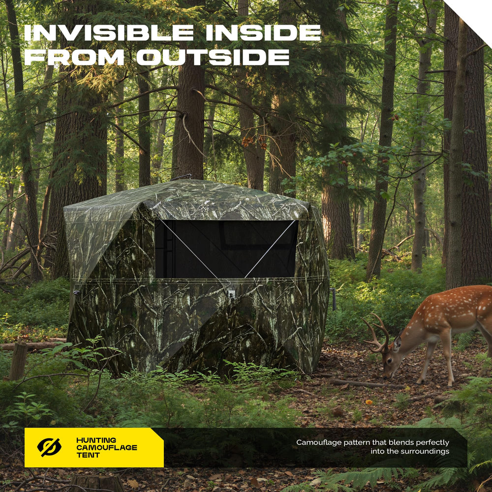 LHUTOR pop-up hunting blind gear ready for easy transport and quick assembly.