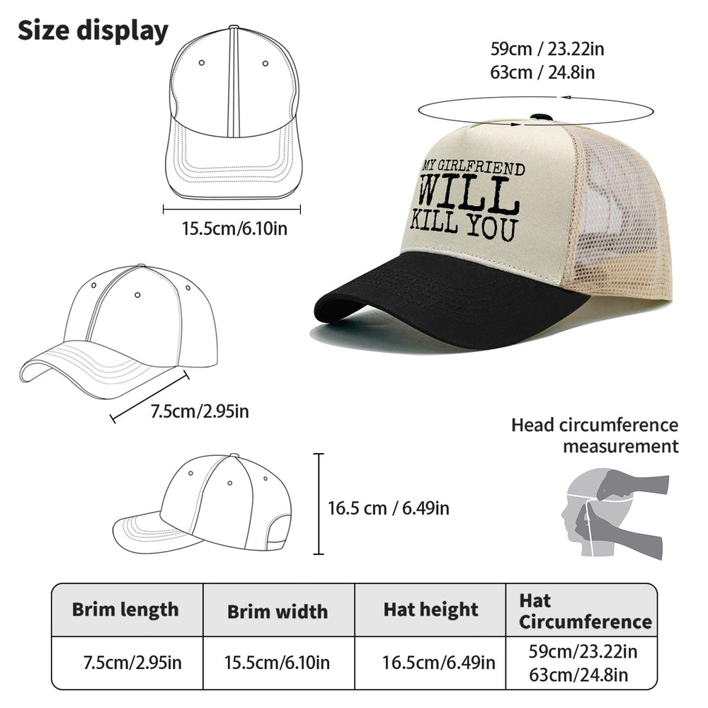 liabiliies adjustable strapback trucker cap for secure fit