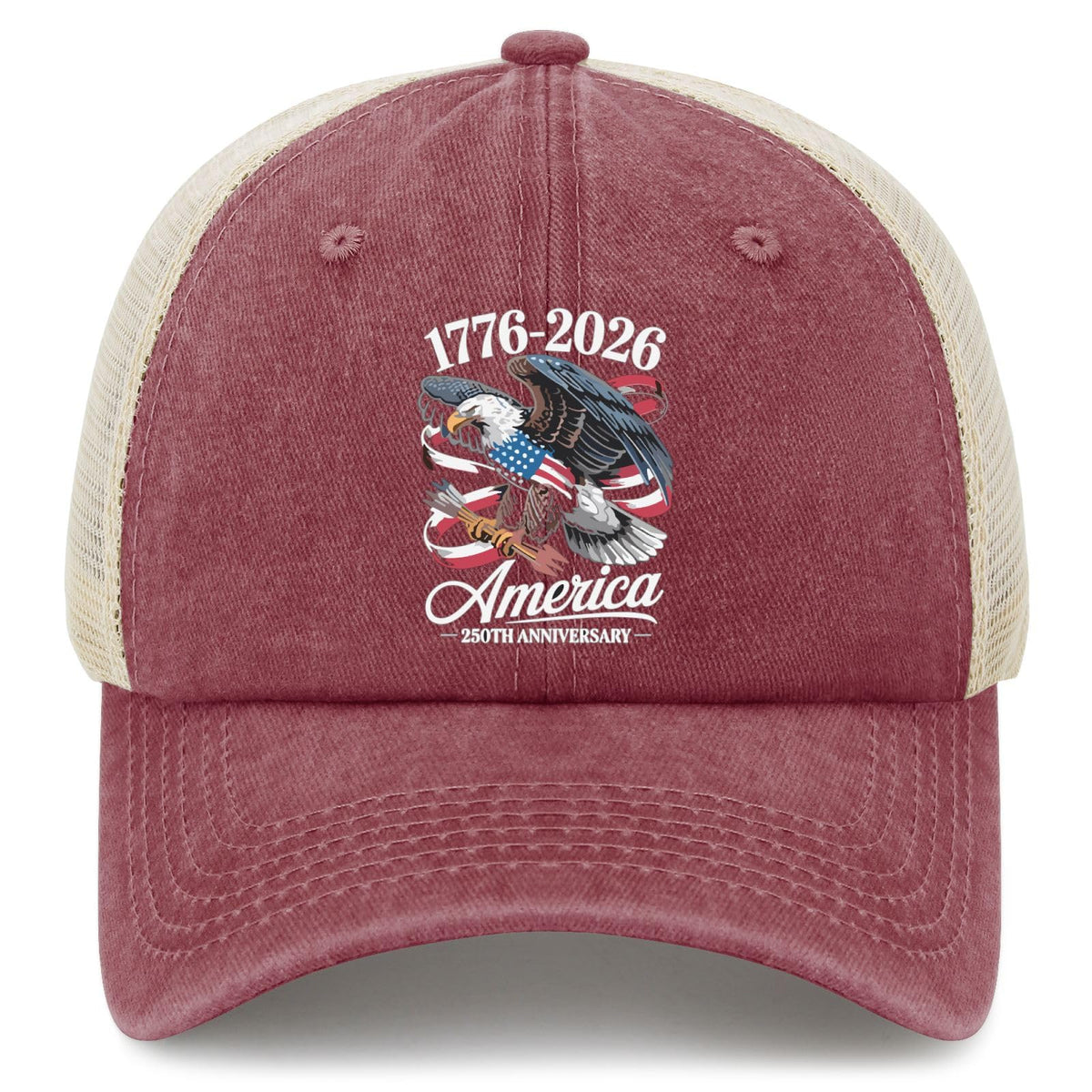 liabiliies America 250th anniversary hat, front close-up, ideal for everyday casual outfits.