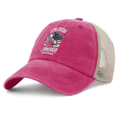 liabiliies America 250th Anniversary hat back view; adjustable strap for easy sizing.