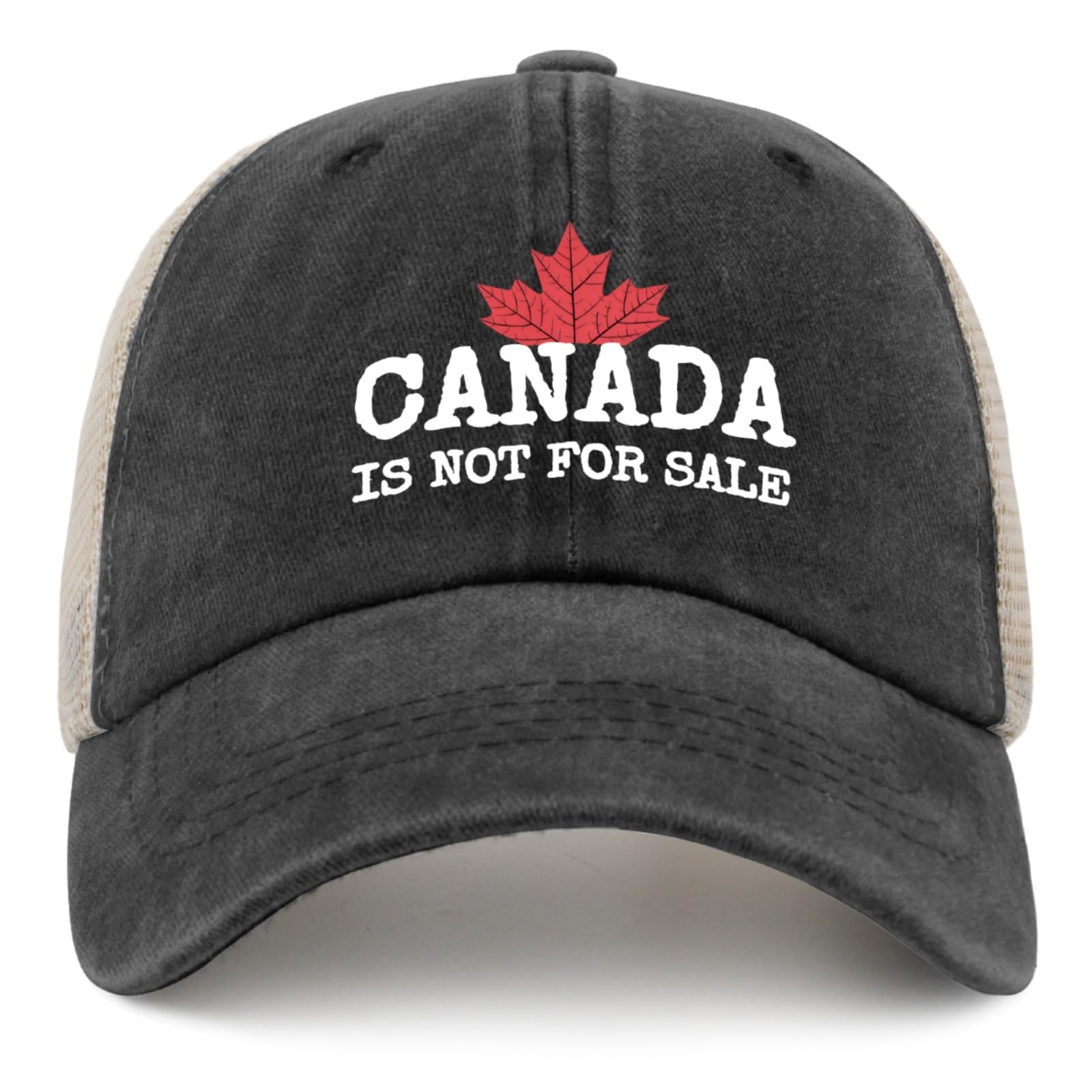Liabiliies Canada is Not for Sale hat front view shows classic retro style for daily wear