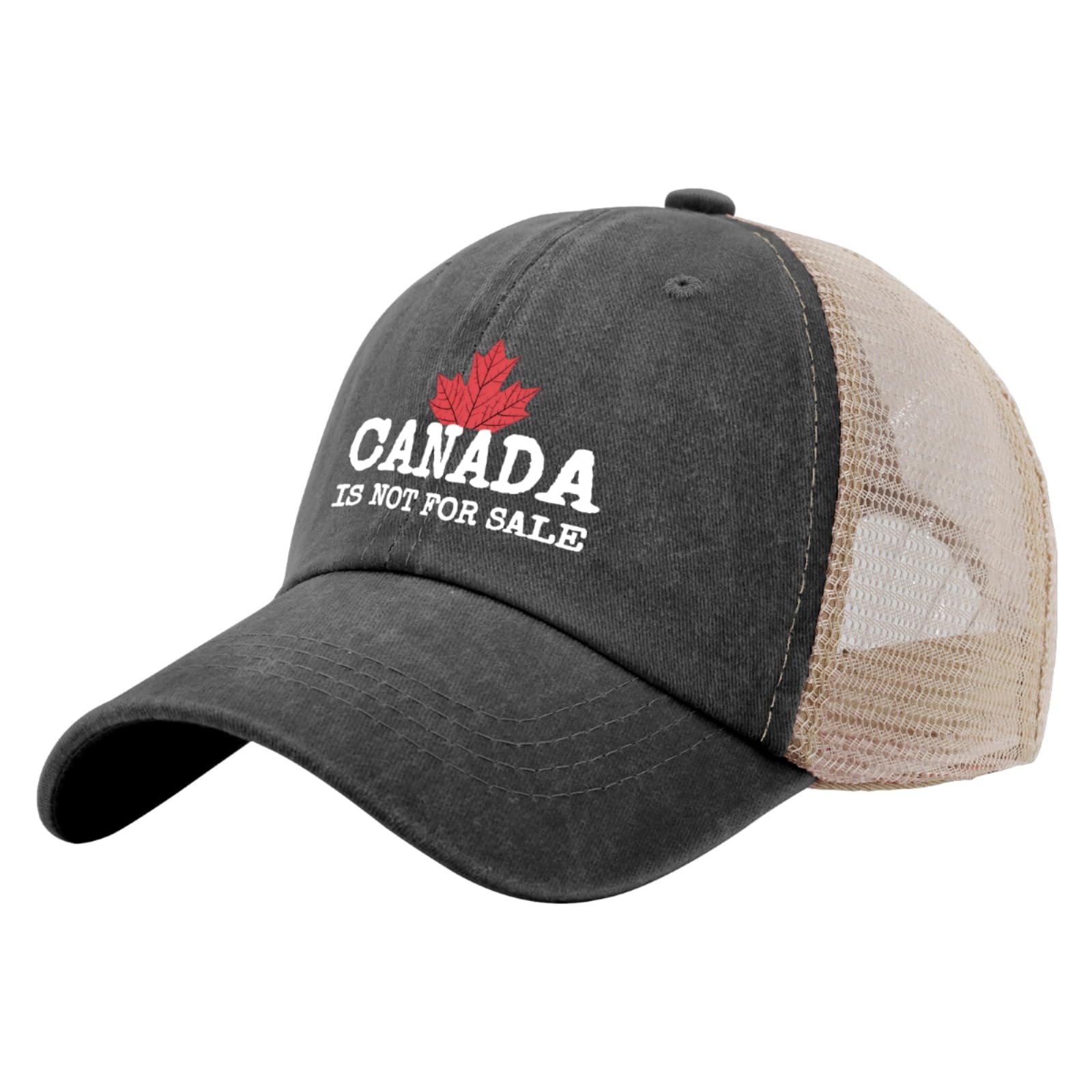 Liabiliies Canada is Not for Sale hat side profile revealing breathable mesh and casual look