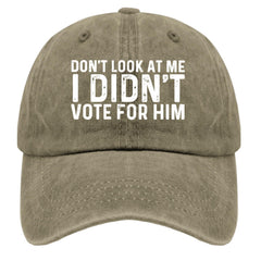 liabiliies Dont Look At Me I Didnt Vote For Him hat, mesh design for breathable all-day wear.
