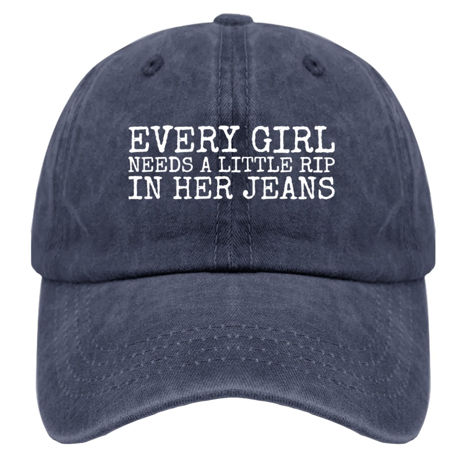 Liabiliies Every Girl Rip In Her Jeans Hat back view with adjustable strap for a universal fit