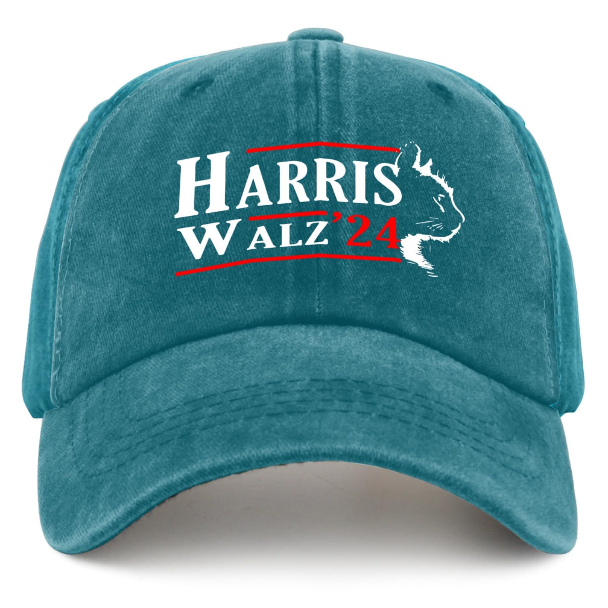 liabiliies funny hat front view in cyan blue, breathable everyday wear.