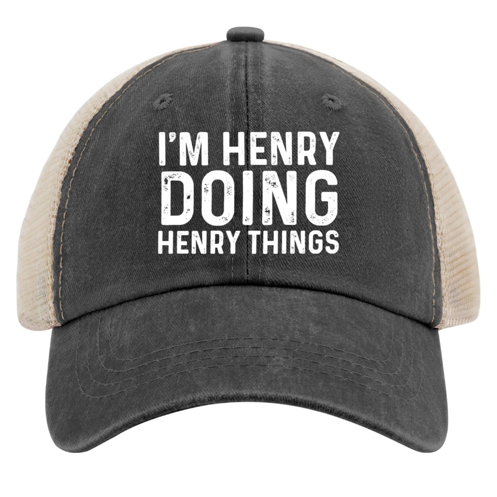 liabiliies Im Henry Doing Henry Things Hat side profile, versatile unisex fit for sun protection