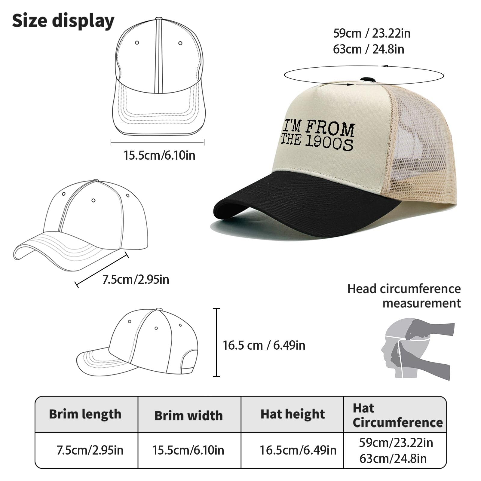 liabiliies I'm from the 1900s hat packable-design pocket-friendly for travel