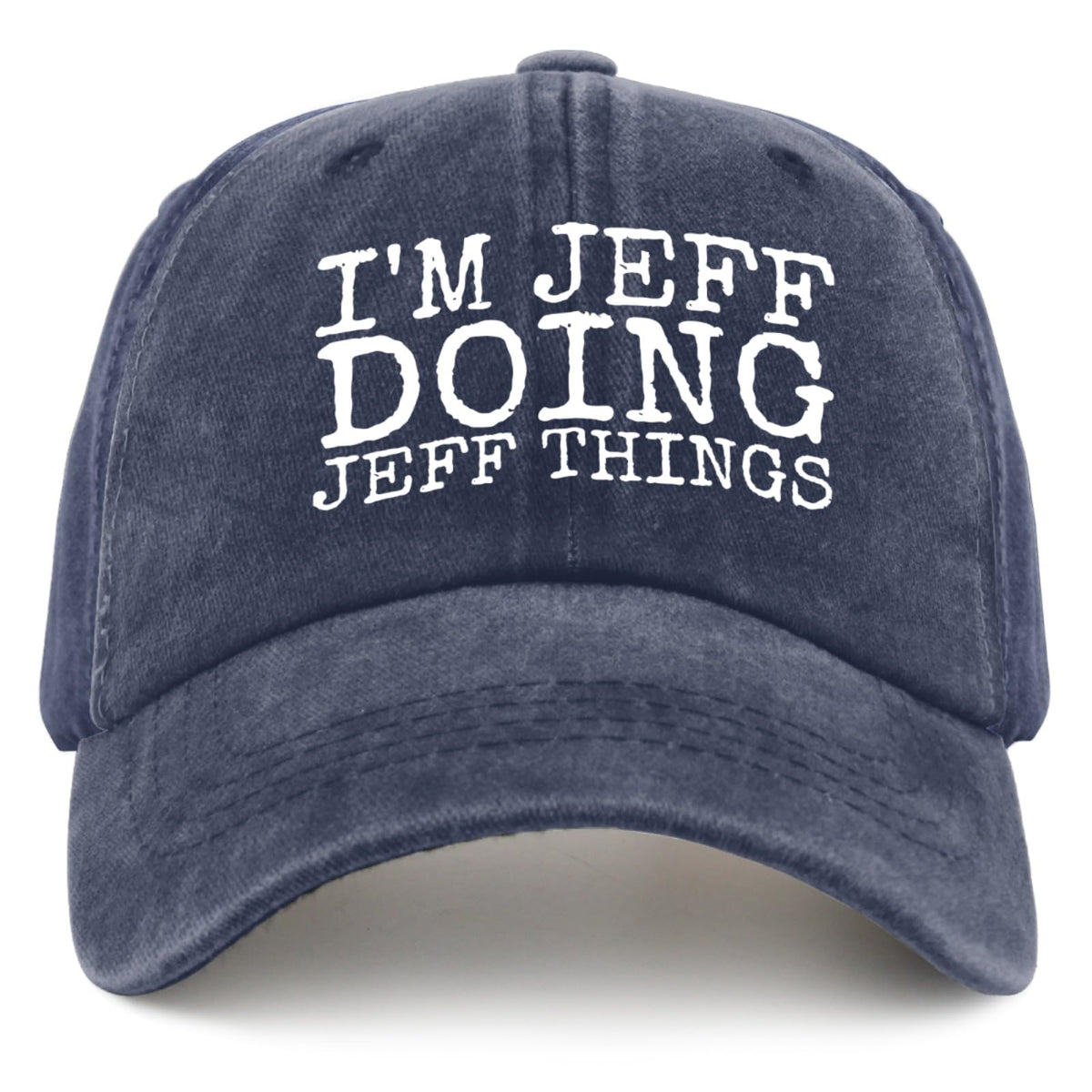 Liabiliies im-jeff-doing-jeff-things-cap-front showcases bold text for casual wear and gifting.