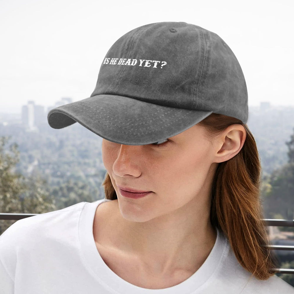 Liabiliies Is He Dead Yet Hat adjustable snapback for personalized sizing