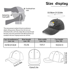 liabiliies Is He Dead Yet Hat denim texture, vintage washed finish
