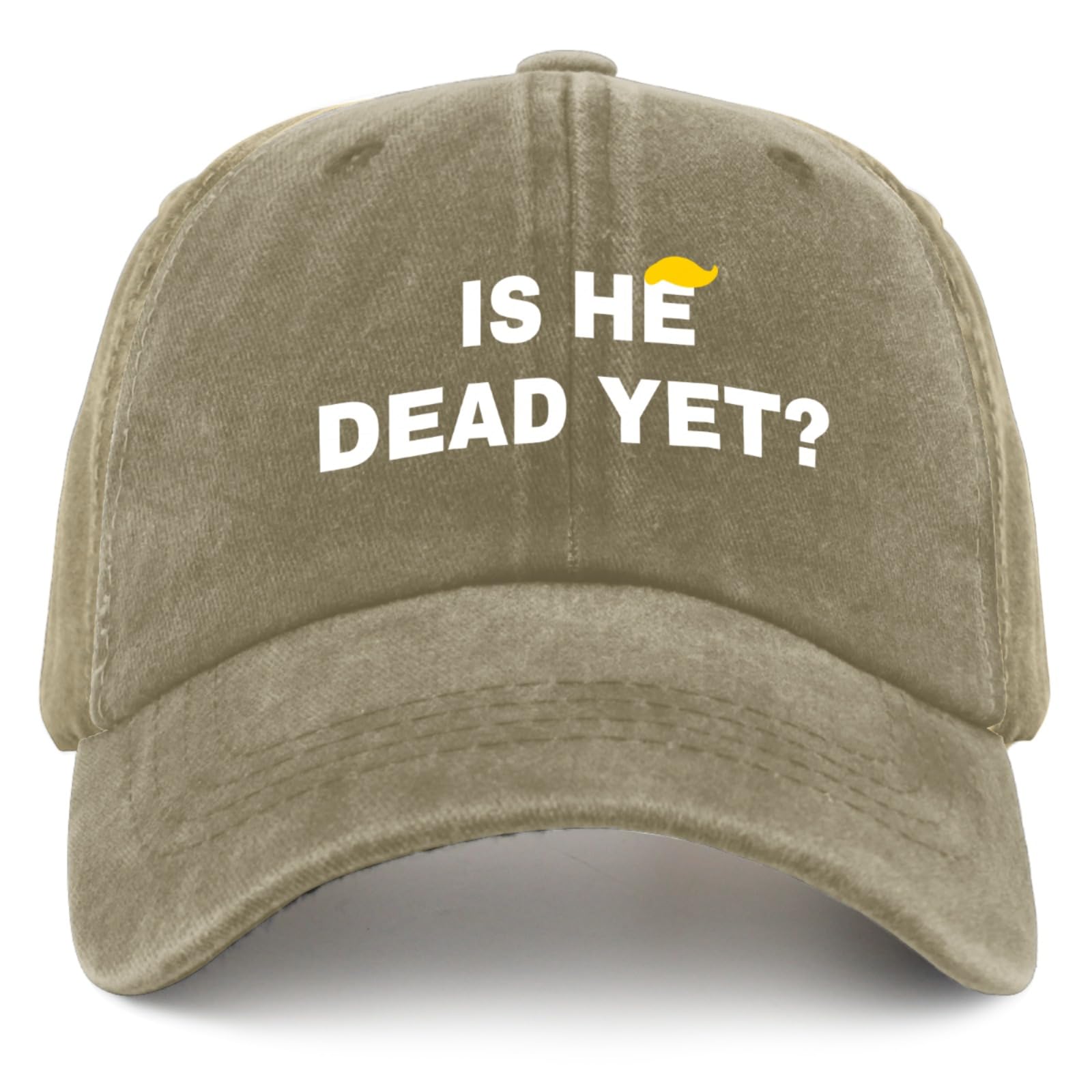Liabiliies Is He Dead Yet Hat front view for casual everyday style