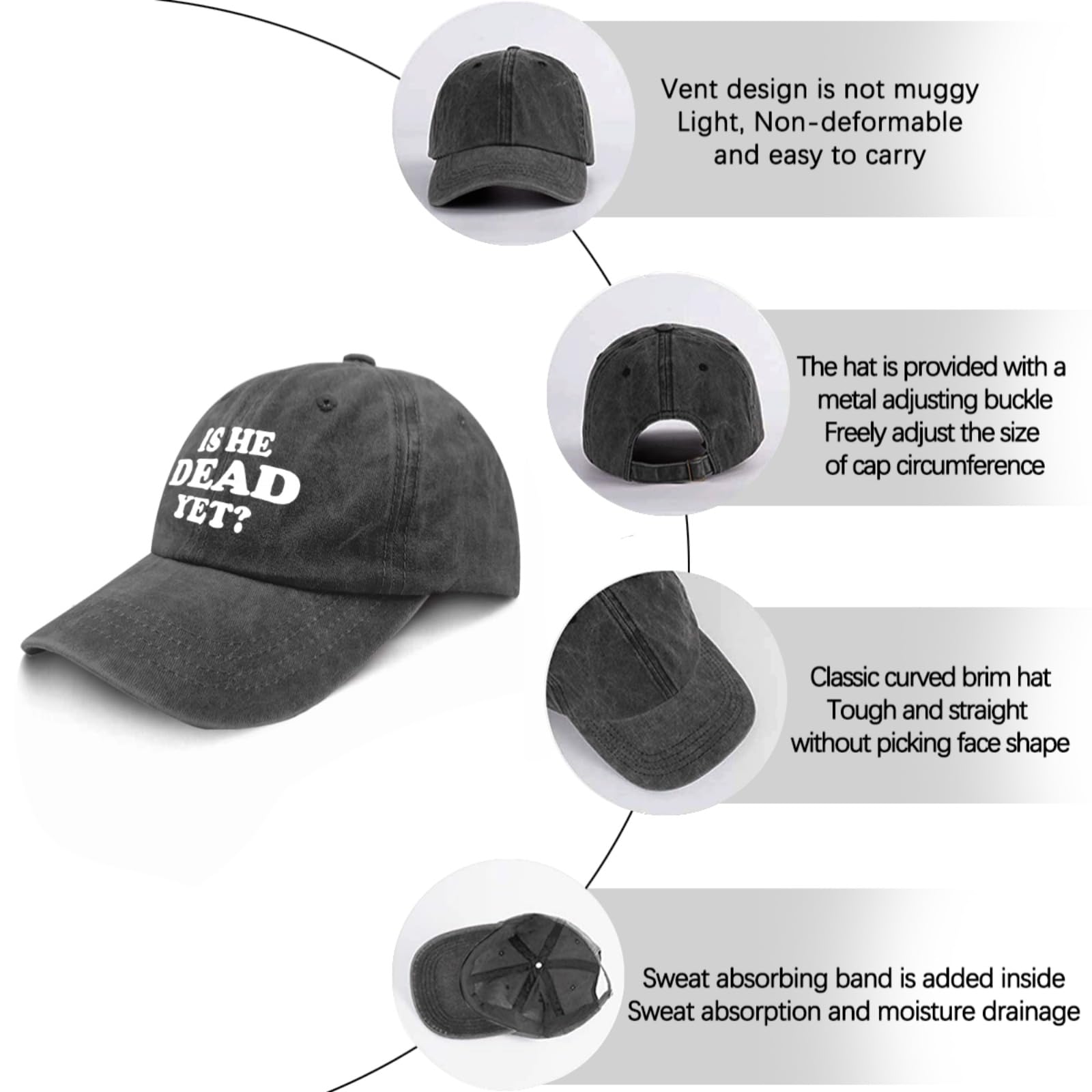 Liabiliies Is He Dead Yet gift-ready cap ideal for friends and family.