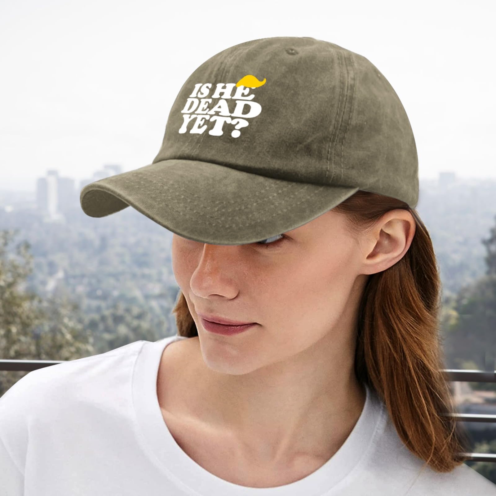 liabiliies Is He Dead Yet Hat ideal for hiking or fishing with sun protection.