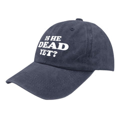 liabiliies Is He Dead Yet Hat worn by model showing versatile unisex style