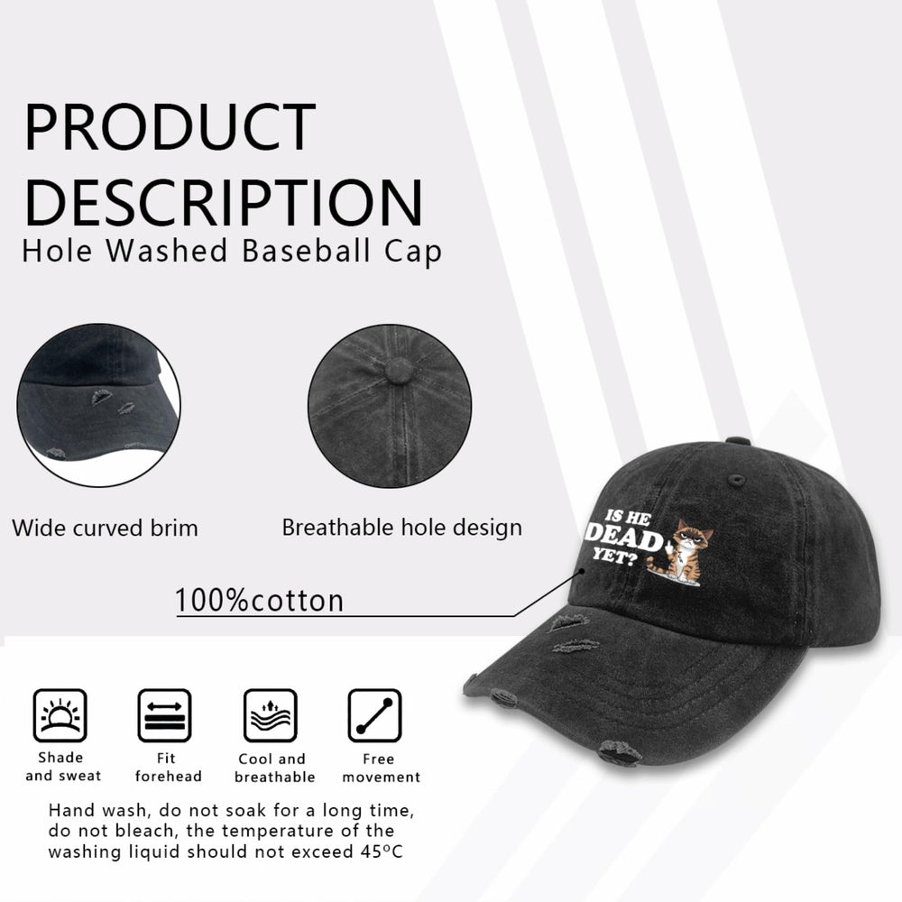 Liabiliies Is He Dead Yet hat retro style sparks conversations and fashion curiosity.