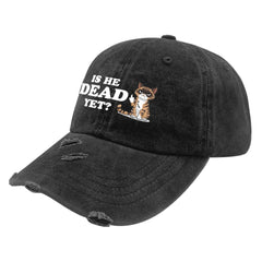 Liabiliies Is He Dead Yet hat side view, breathable mesh for warm weather comfort.