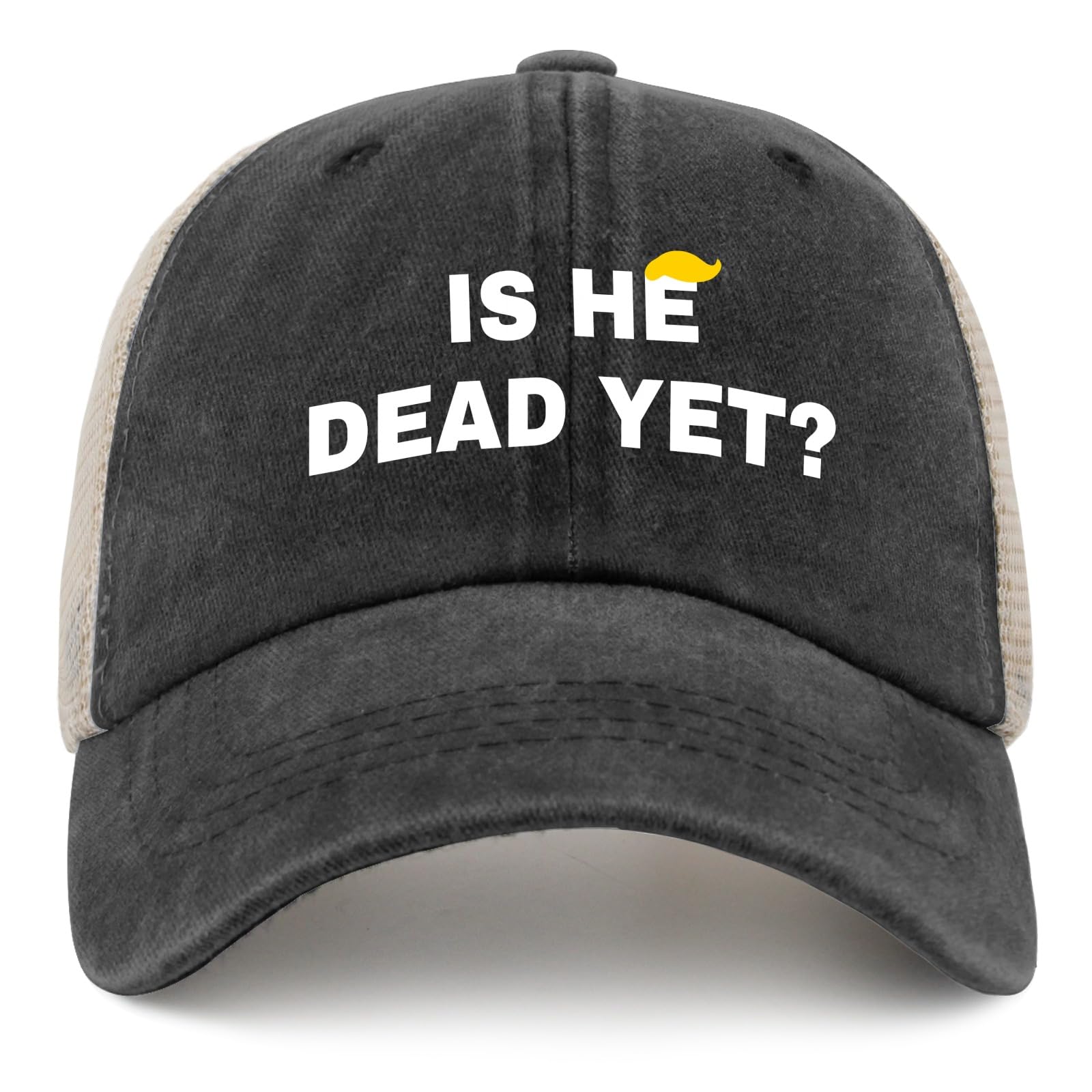 Liabiliies Is He Dead Yet Hat side view showing breathable mesh panels
