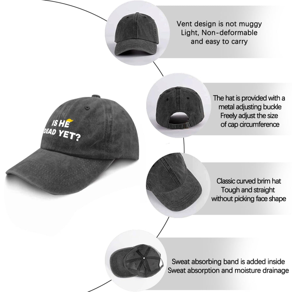 Liabiliies Is He Dead Yet hat unisex design suits men and women.