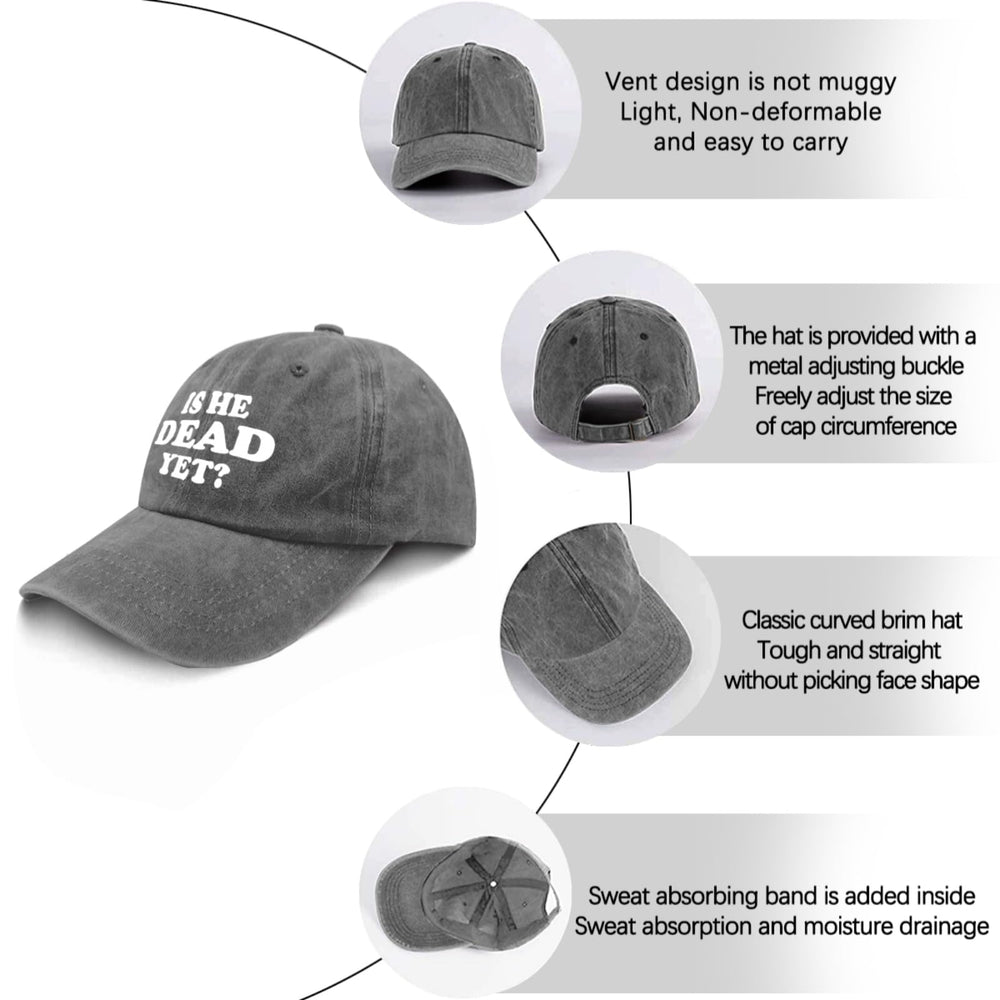 Liabiliies Is He Dead Yet Hat unisex fit with adjustable strap