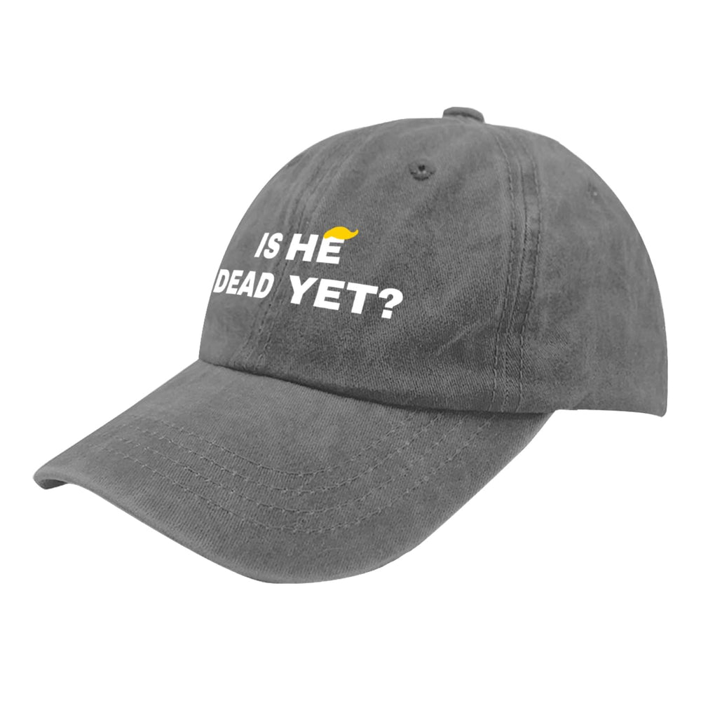 Liabiliies Is He Dead Yet Hat vintage look denim with a classic feel.