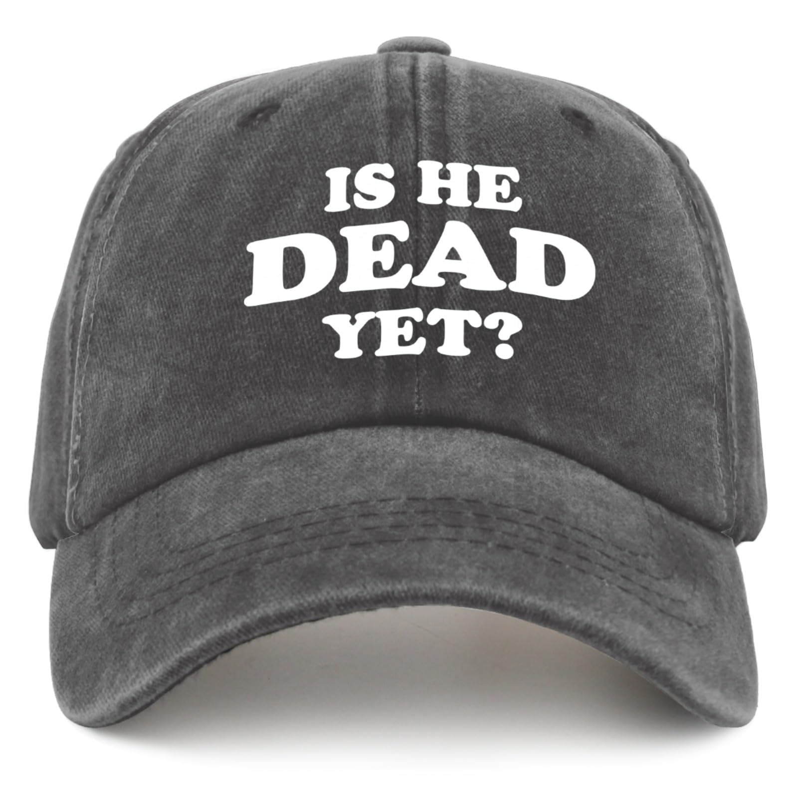 Liabiliies Is He Dead Yet hat for women with a funny design and casual, sun-ready style.