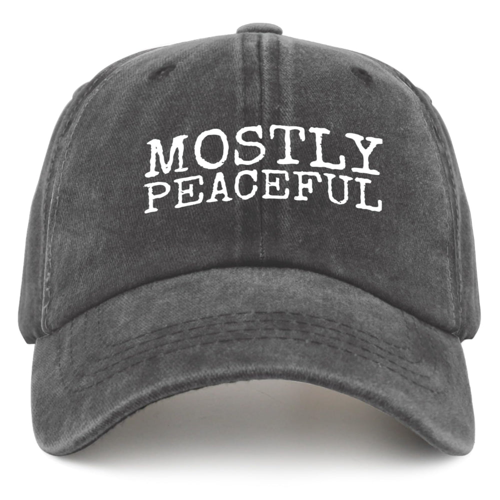 liabiliies Mostly Peaceful Hat outdoors in sunny setting for summer wear