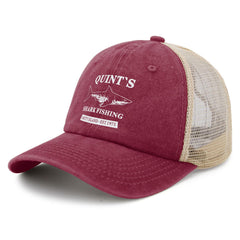 Liabiliies Quints Shark Fishing hat, side profile, adjustable fit for outdoor activities.