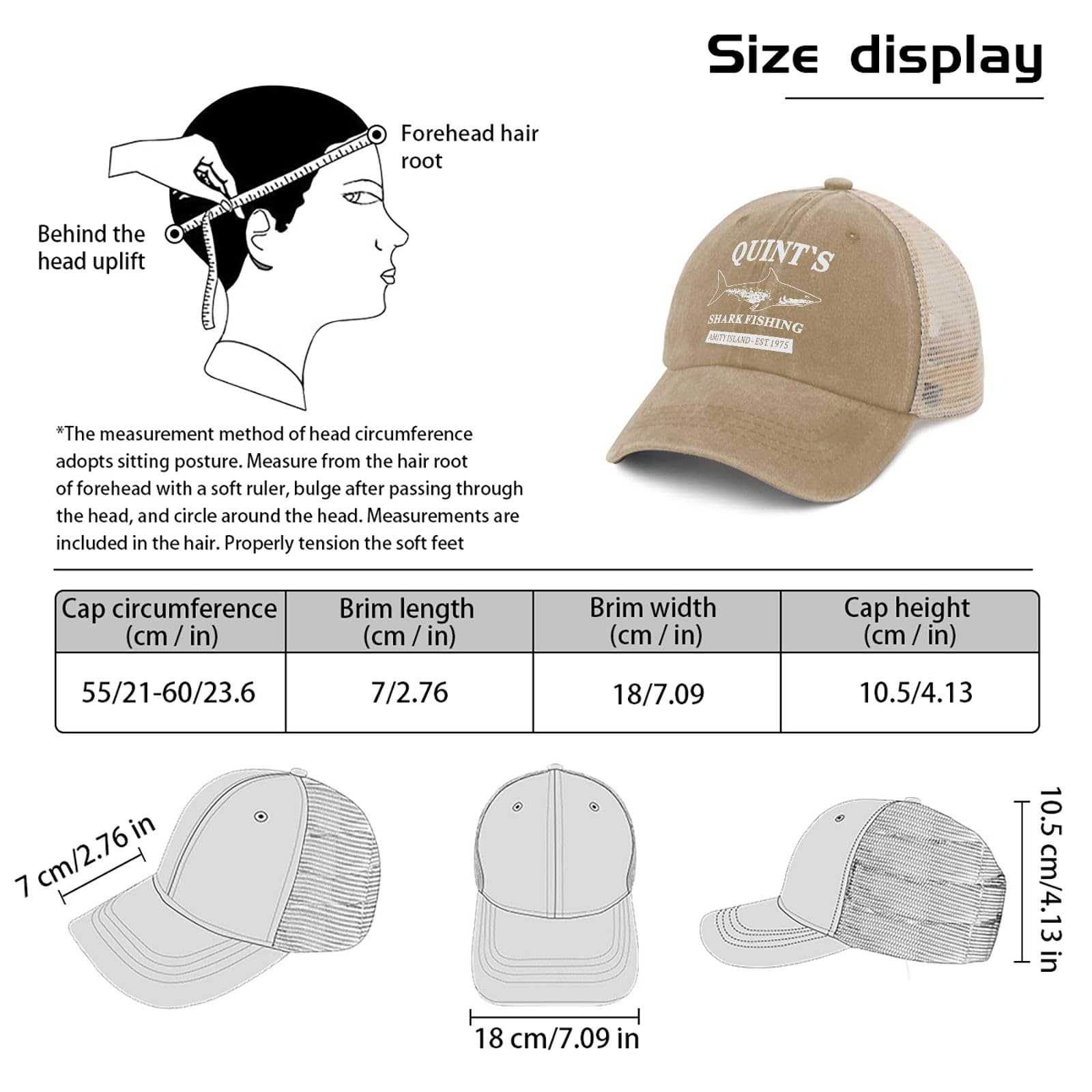 Liabiliies Quints Shark Fishing Amity Island hat adjustable strapback for all-day wear
