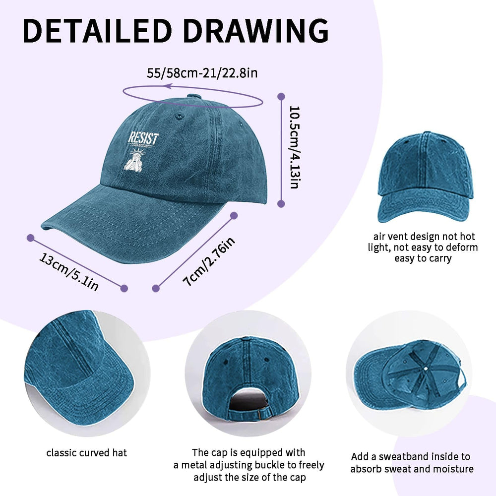 Liabiliies Resist The Power hat, back view, adjustable strap for a personalized fit