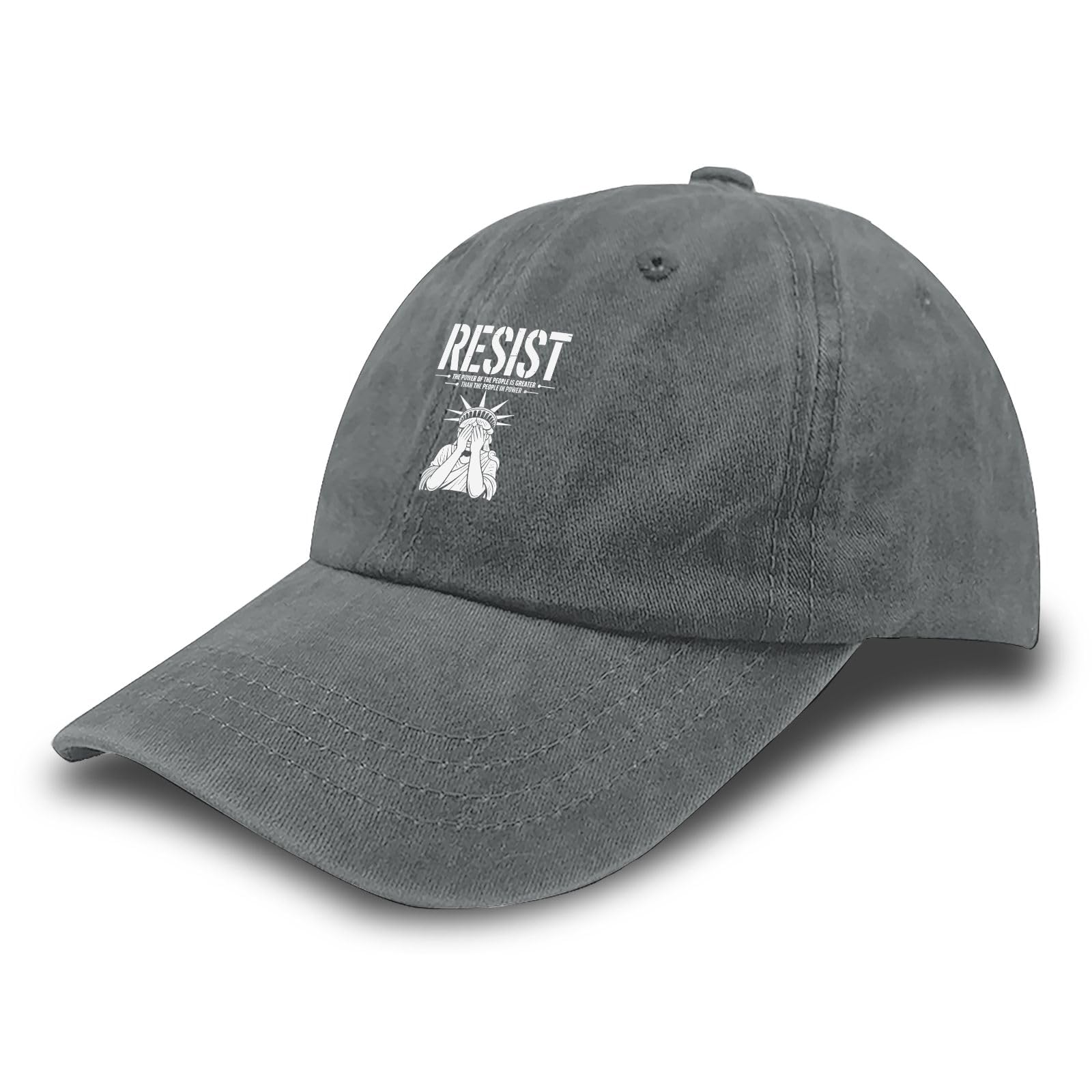 liabiliies Resist The Power hat, side view, breathable cotton for outdoor activities.