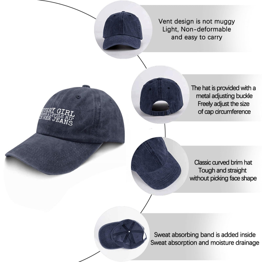 Liabiliies Unisex denim cap suitable for both men and women outdoors