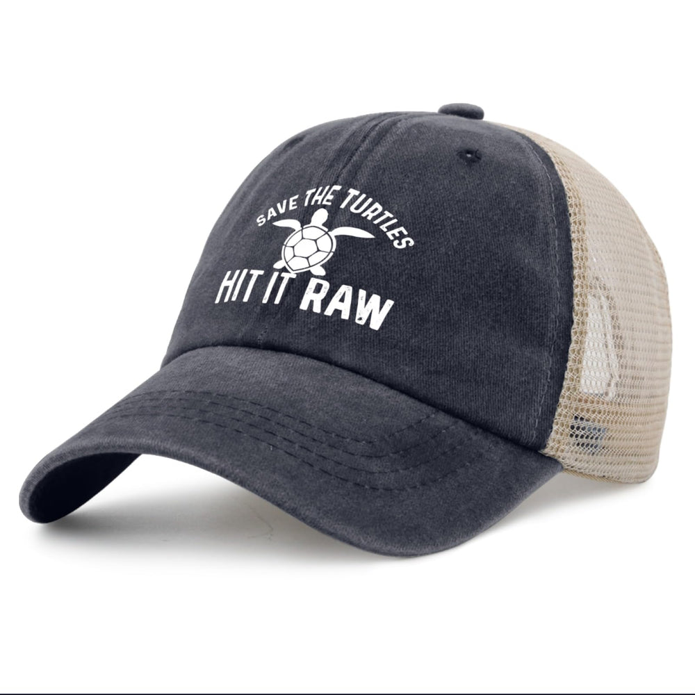 Liabiliies Washed Denim Trucker Cap front view for casual everyday wear